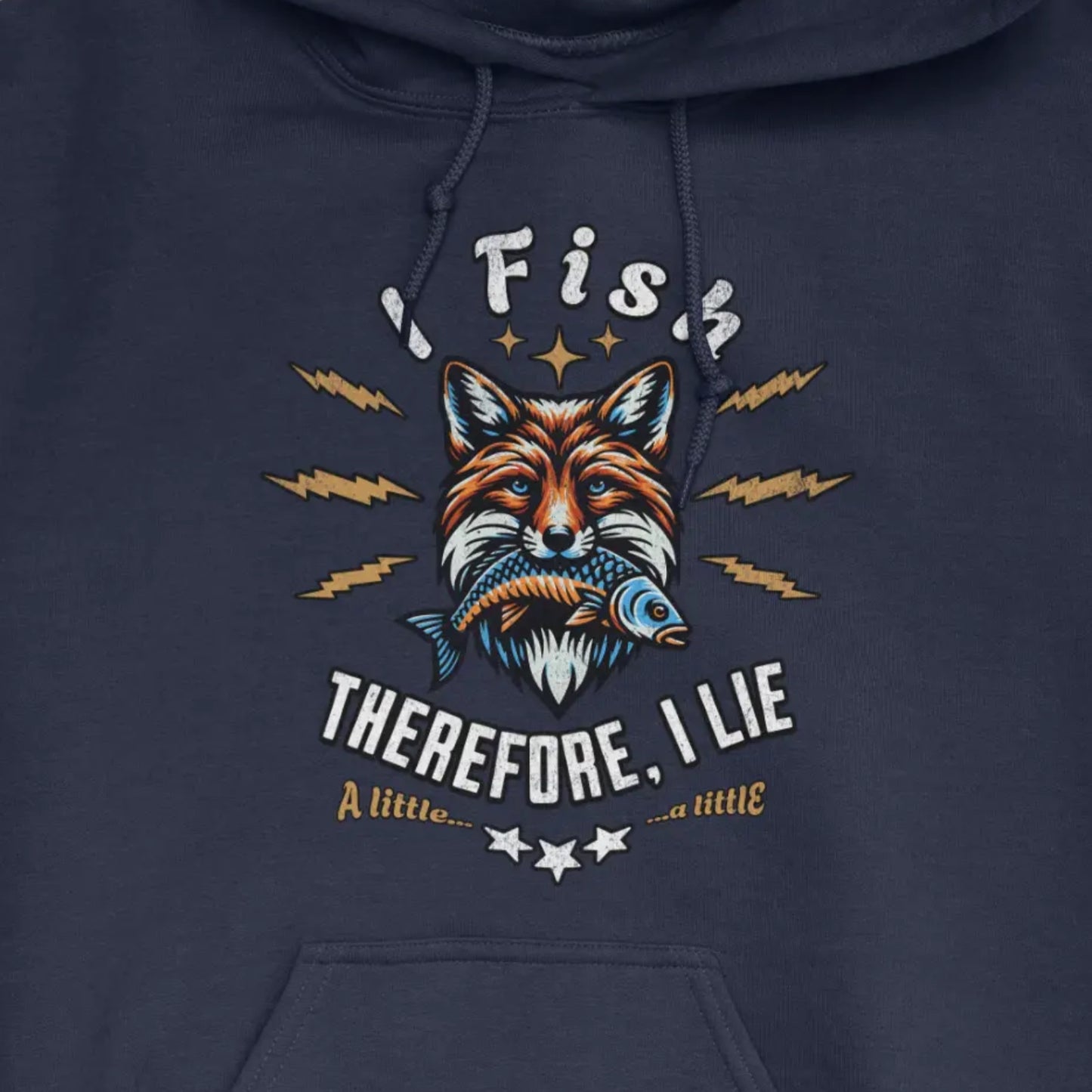 Navy, I Fish, Therefore I Lie... A Little Hoodie – fish-room