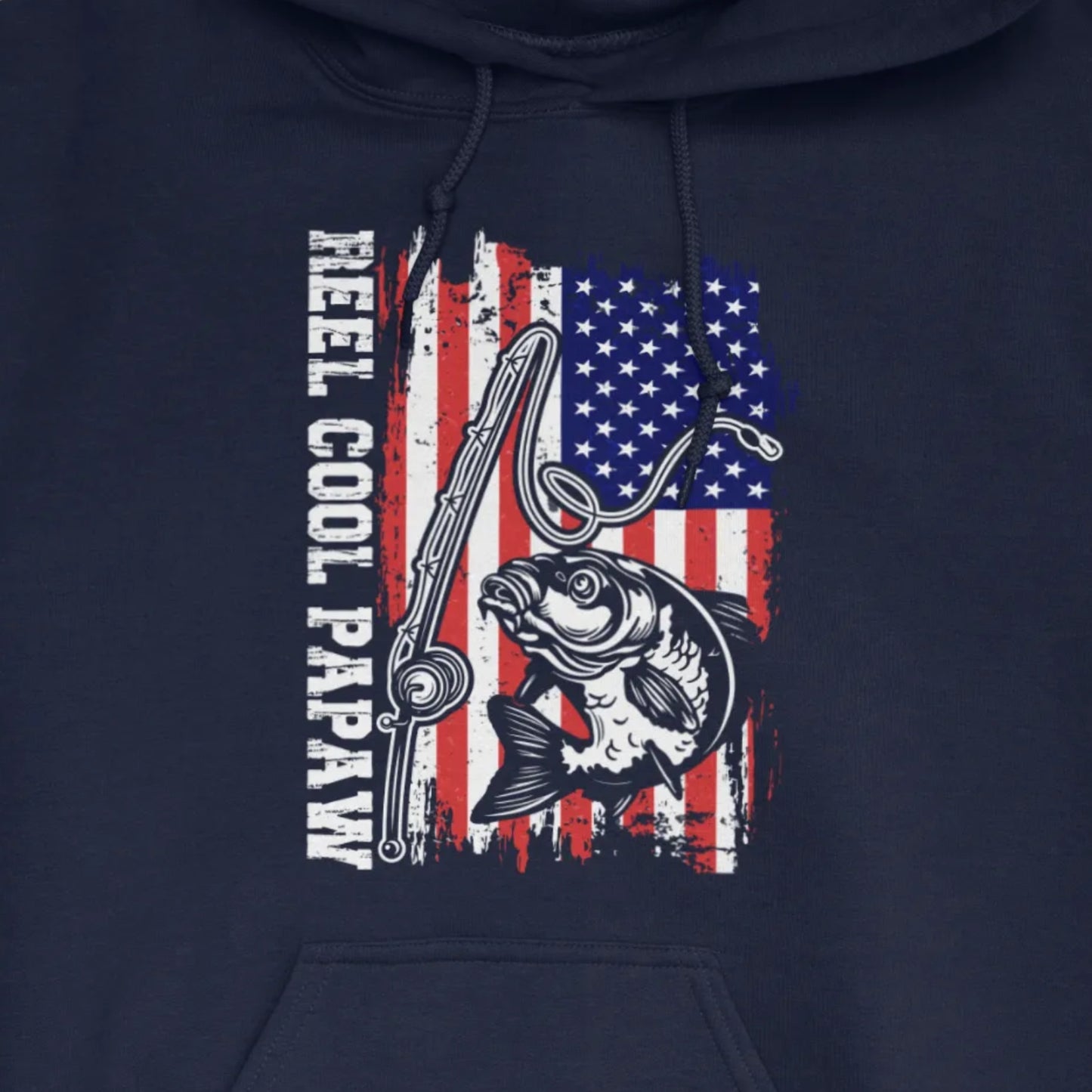 Navy, Reel Cool Papaw Hoodie – fish-room
