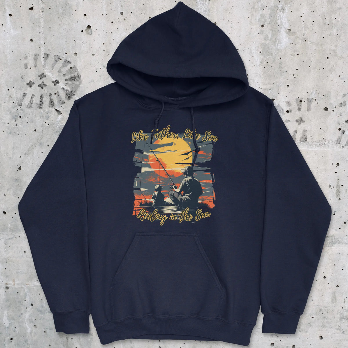 Navy, Like Father Like Son Hoodie – fish-room