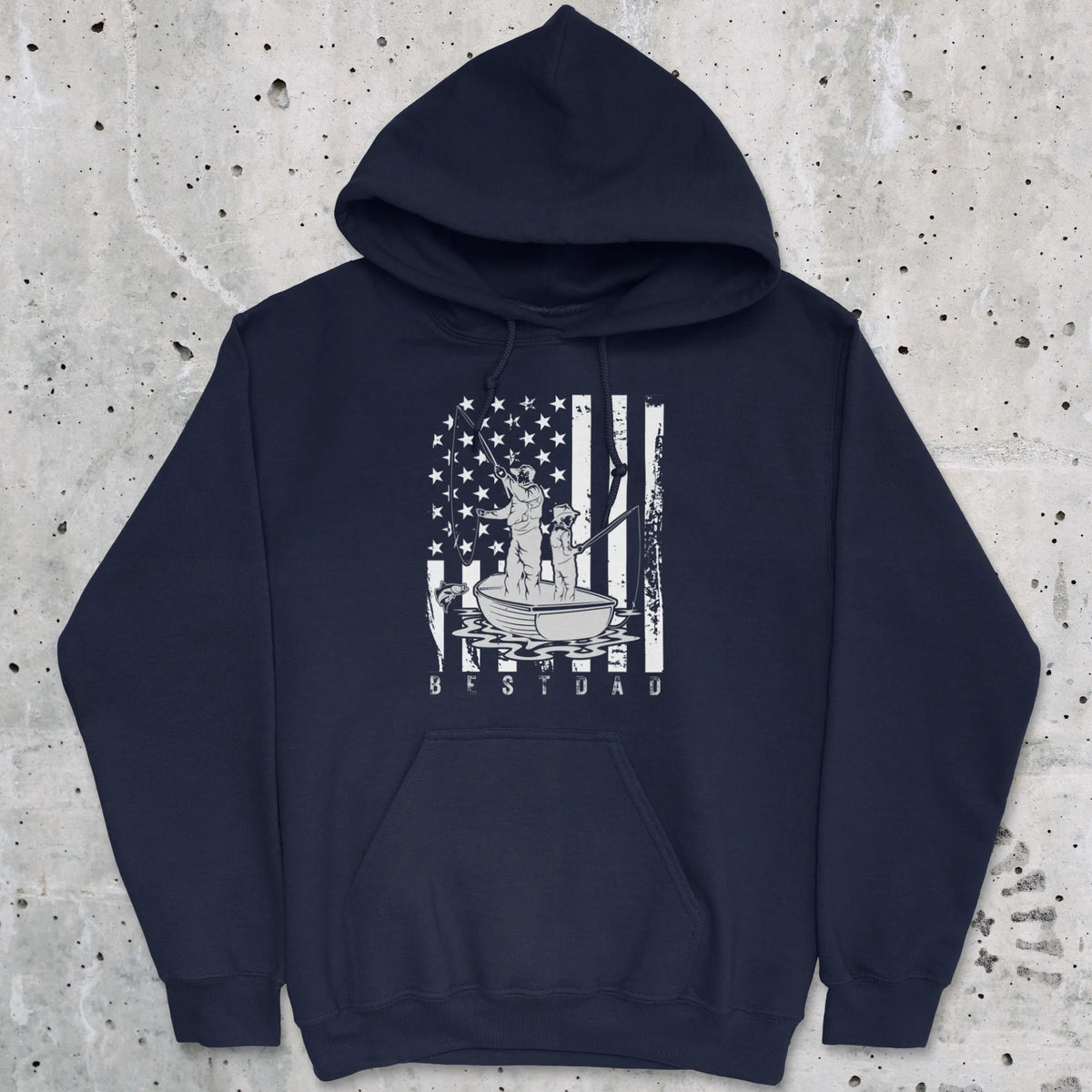 Navy, Best Dad Hoodie – fish-room