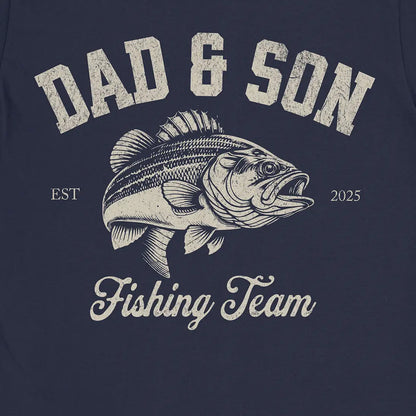 Dad & Son Fishing Team Tee Navy T-Shirt