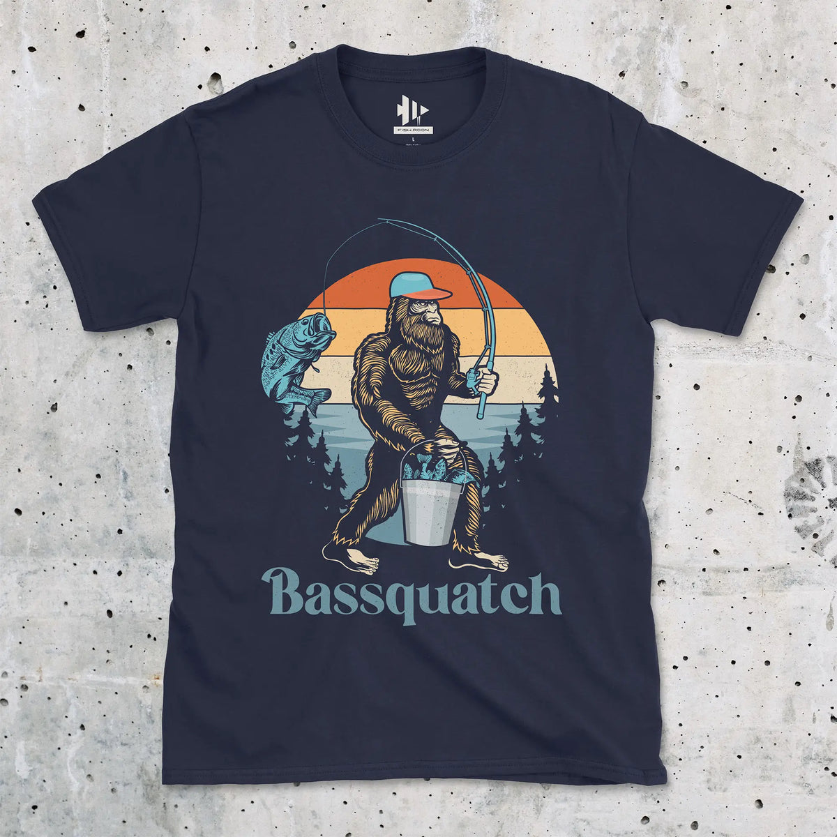 Navy, Bassquatch Tee – fish-room