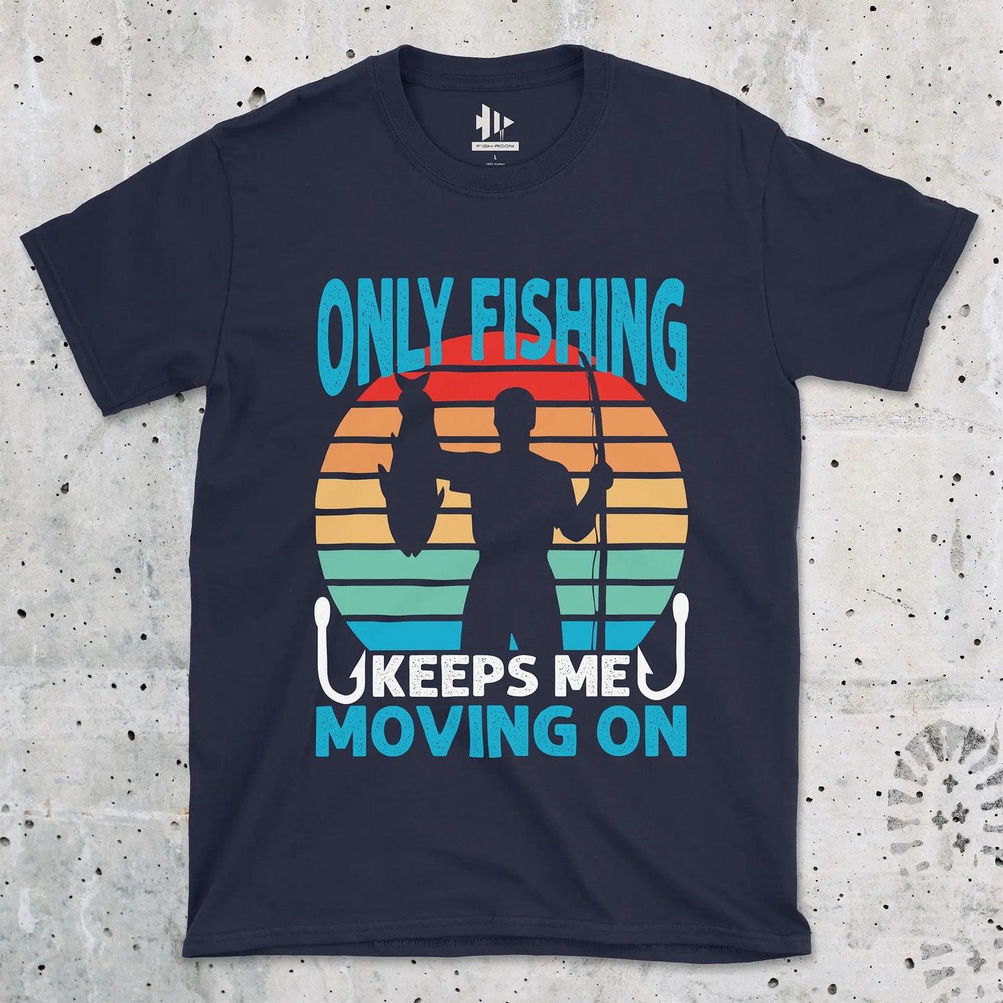 Navy, Fishing Keep Me Moving Tee – fish-room