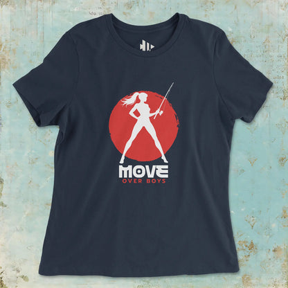 Navy, Move Over Boys Ladies’ Tee – fish-room