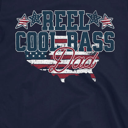 Navy, Reel Cool Bass Dad Tee – fish-room