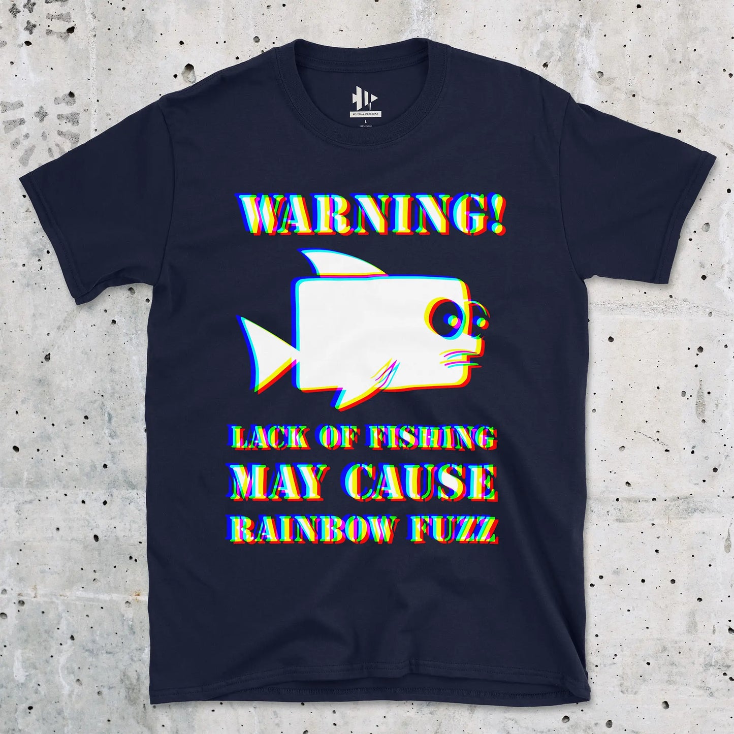 Navy, Lack of Fishing May Cause Rainbow Fuzz Tee – fish-room