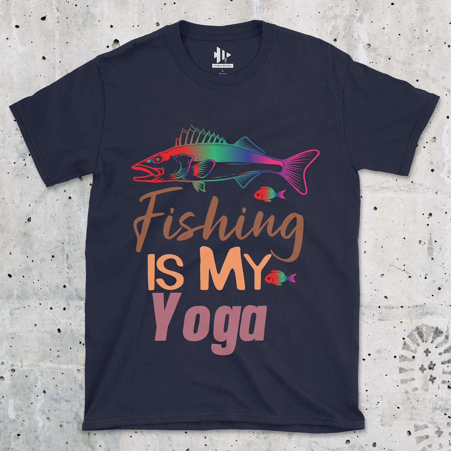 Navy, Fishing Is My Yoga Tee – fish-room