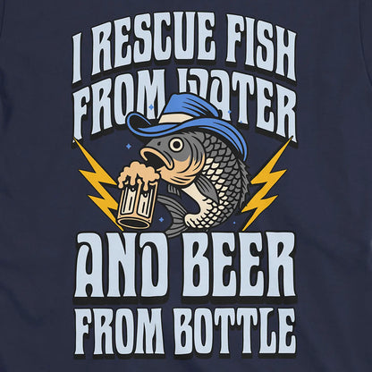 Beer & Bass – Classic Combo Tee Navy T-Shirt
