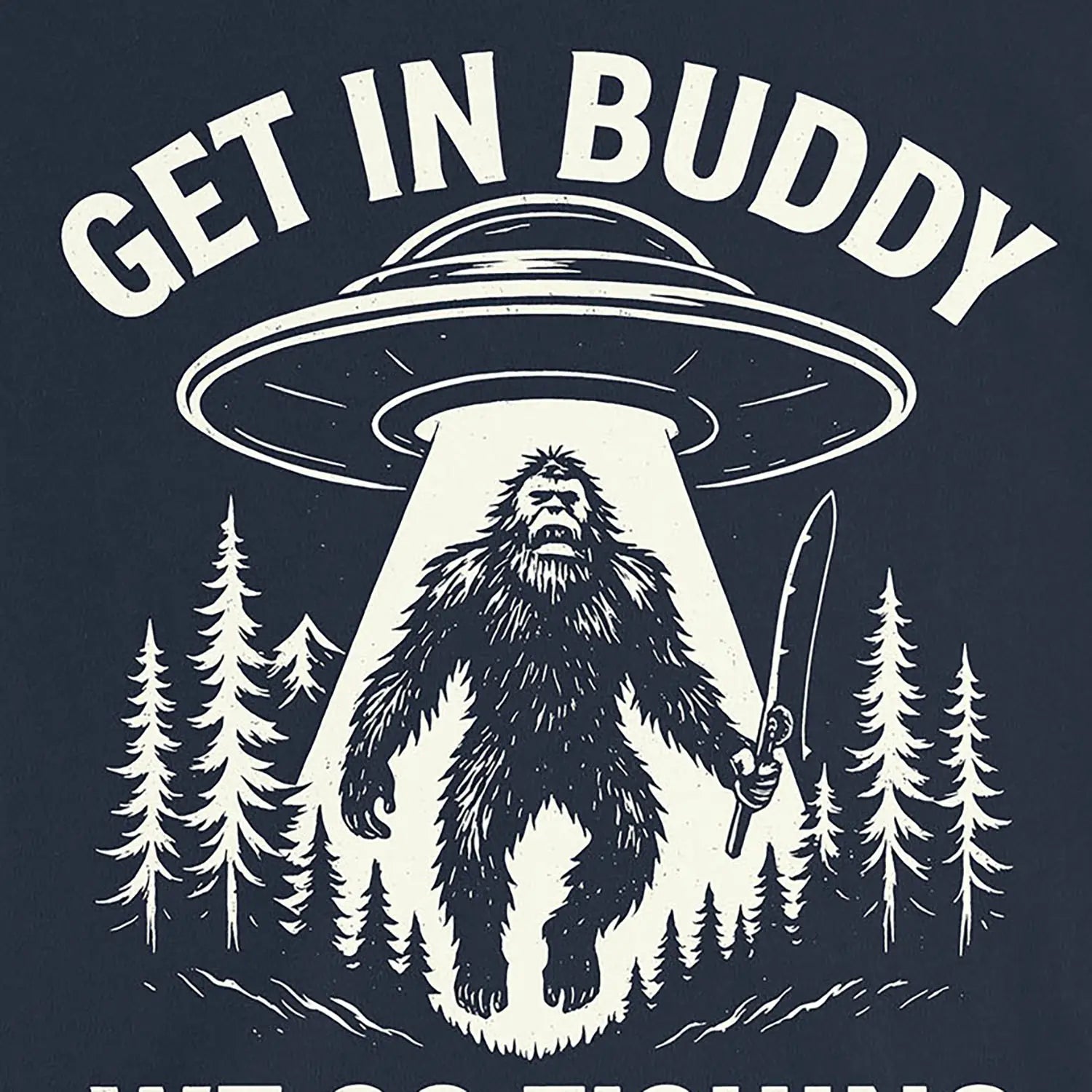 Navy, Get In Buddy, We Go Fishing Ladies’ Tee – fish-room