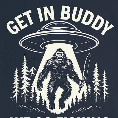 Navy, Get In Buddy, We Go Fishing Ladies’ Tee – fish-room