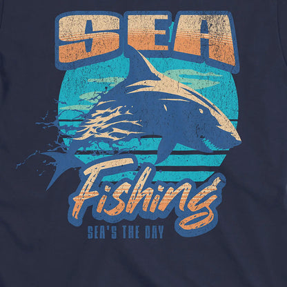 Navy, Sea Fishing, Sea's the Day Shark Tee – fish-room
