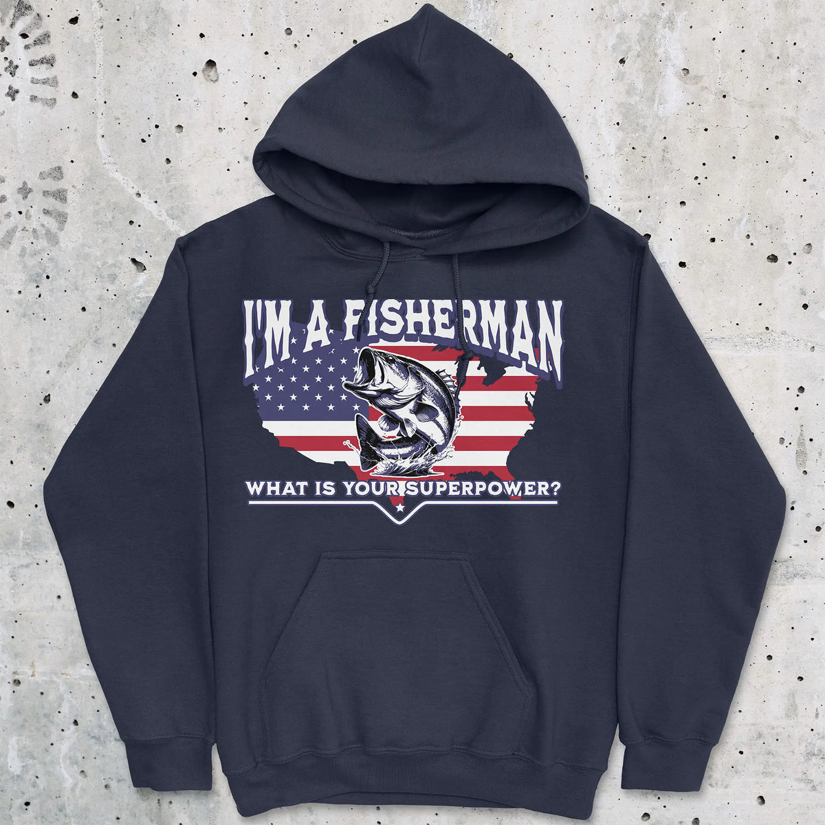 Navy, Fisherman Superpower Hoodie – fish-room