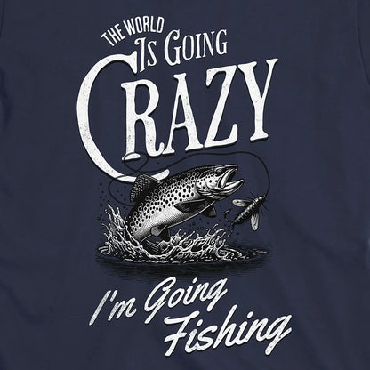 Navy, The World Is Going Crazy Tee – fish-room