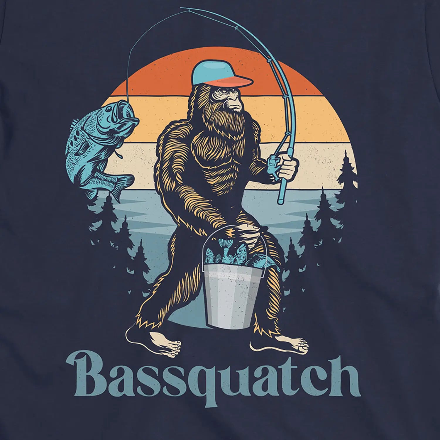 Navy, Bassquatch Tee – fish-room