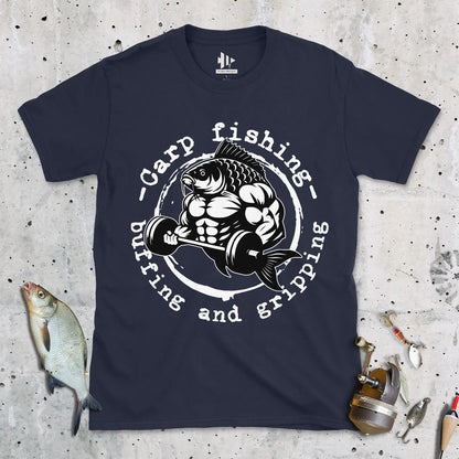 Navy, Carp Fishing, Buffing and Gripping Tee – fish-room