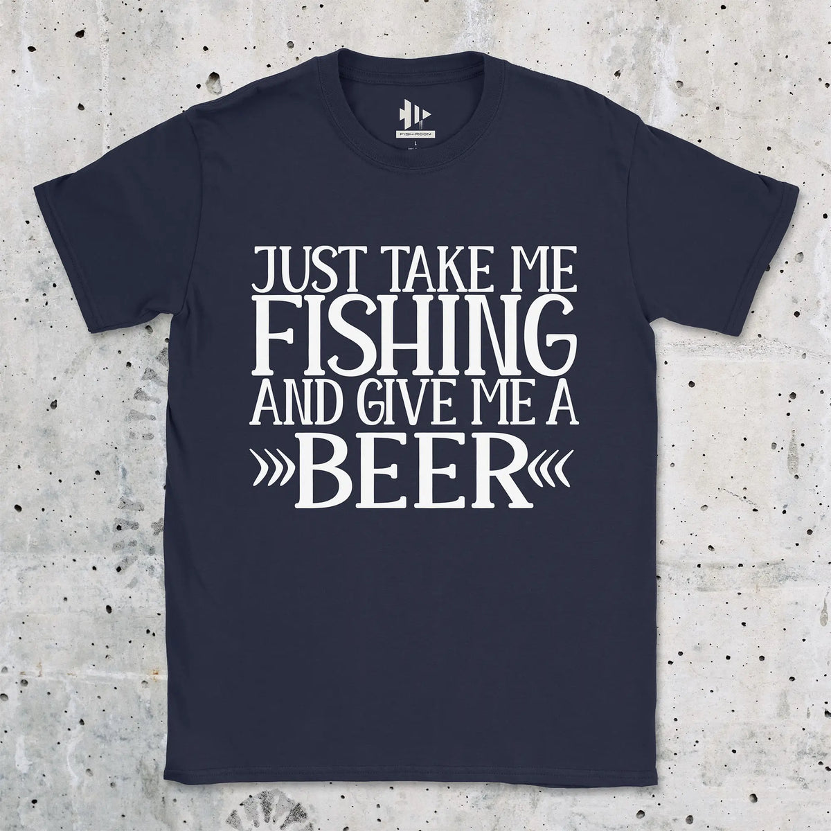 Navy, Just Take Me Fishing Tee – fish-room