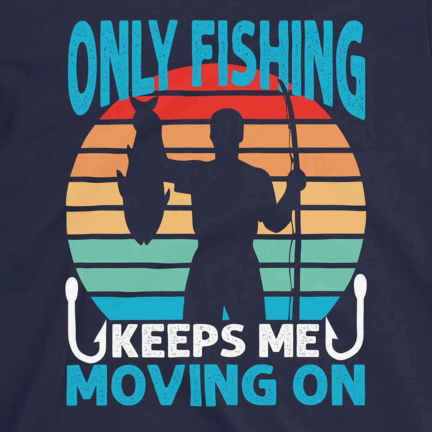 Navy, Fishing Keep Me Moving Tee – fish-room