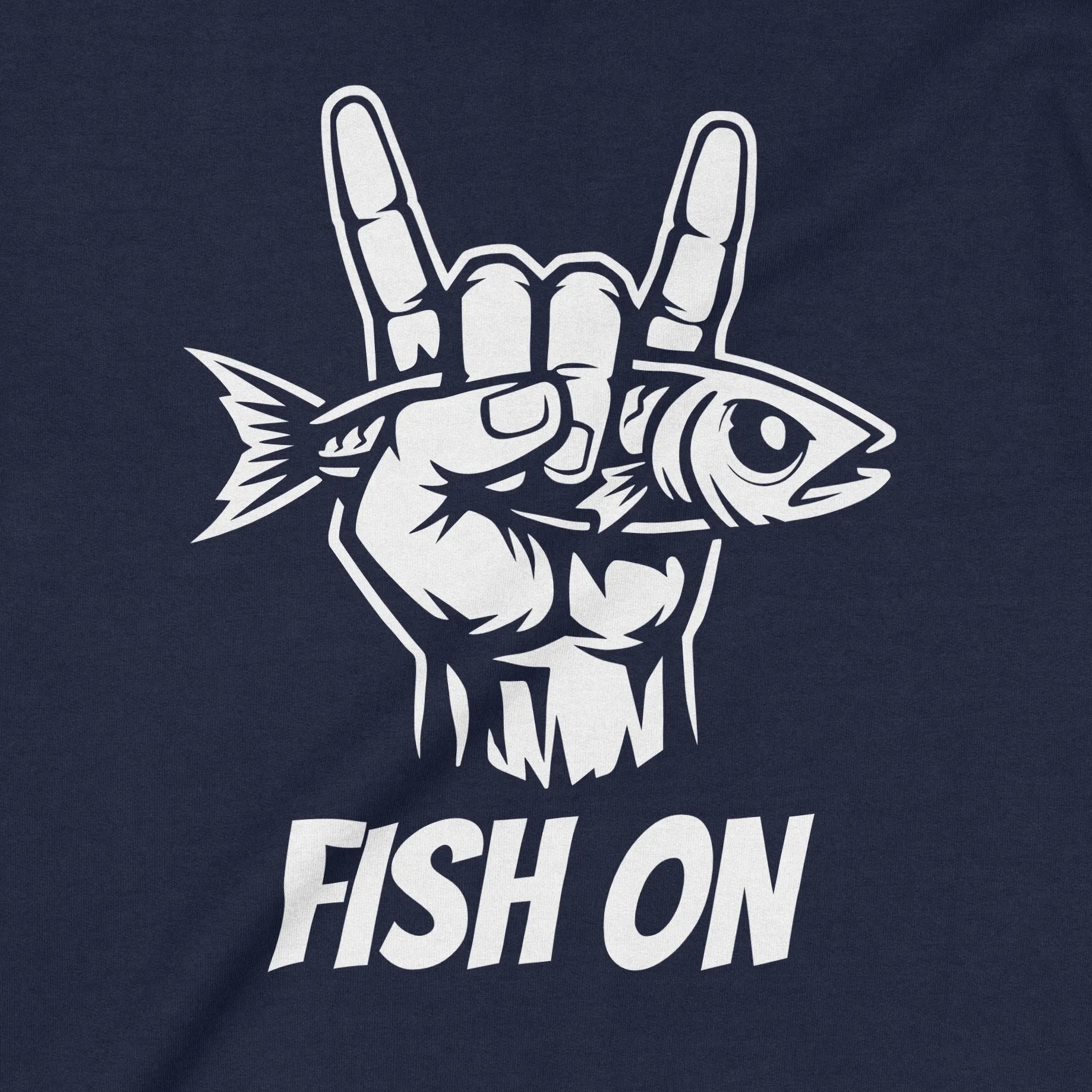 Navy, Fish On Sweatshirt – fish-room