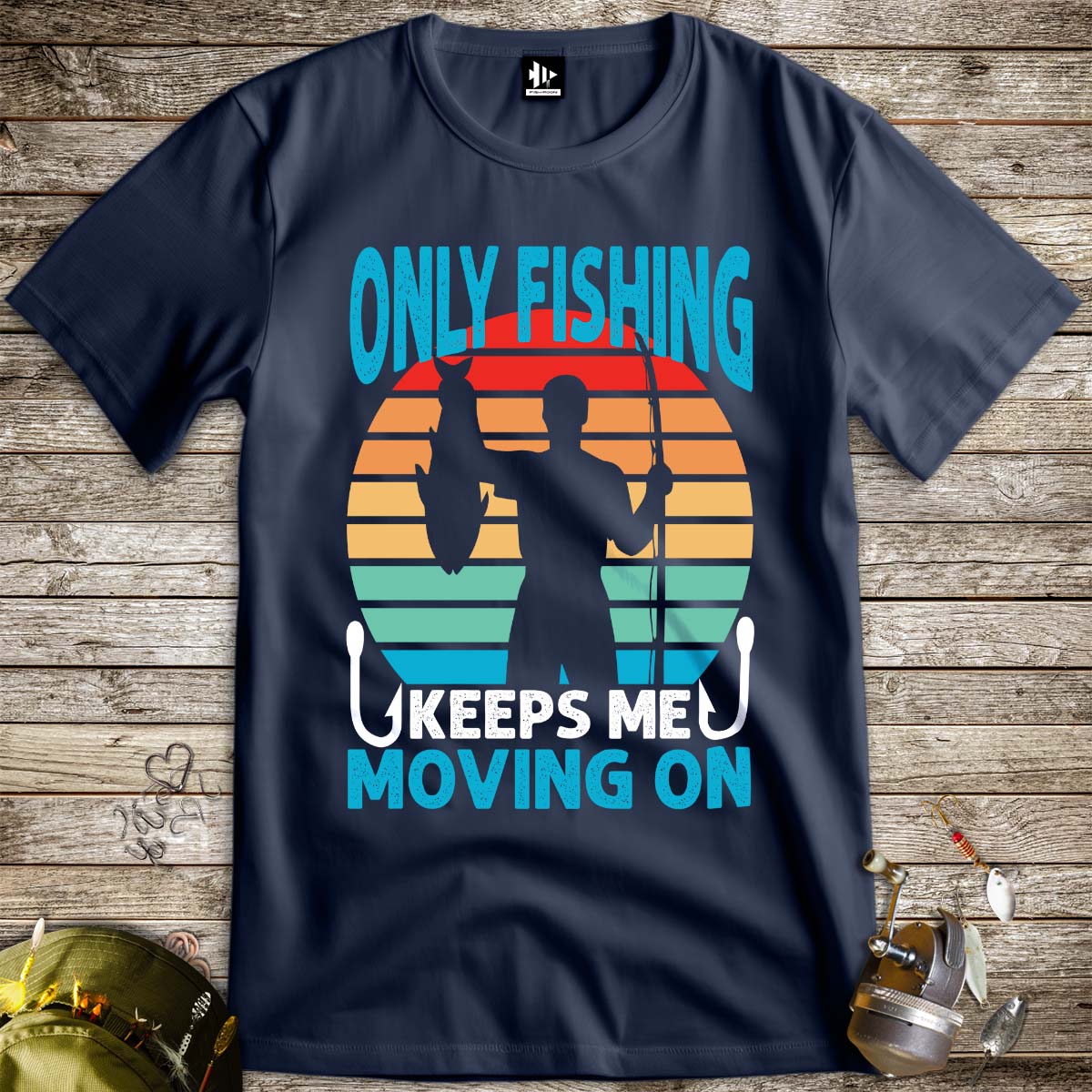 Fishing Keep Me Moving Tee-funny fishing t shirt-FISH-ROOM LLC