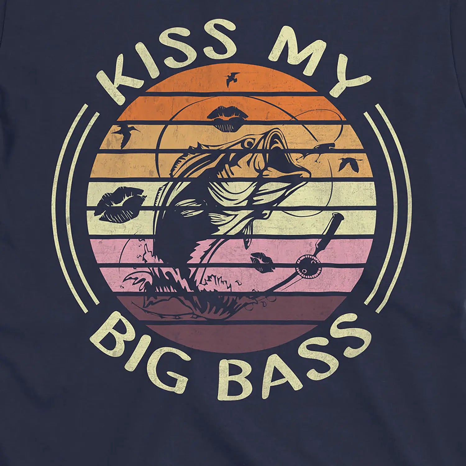 Navy, Kiss My Bass Tee – fish-room