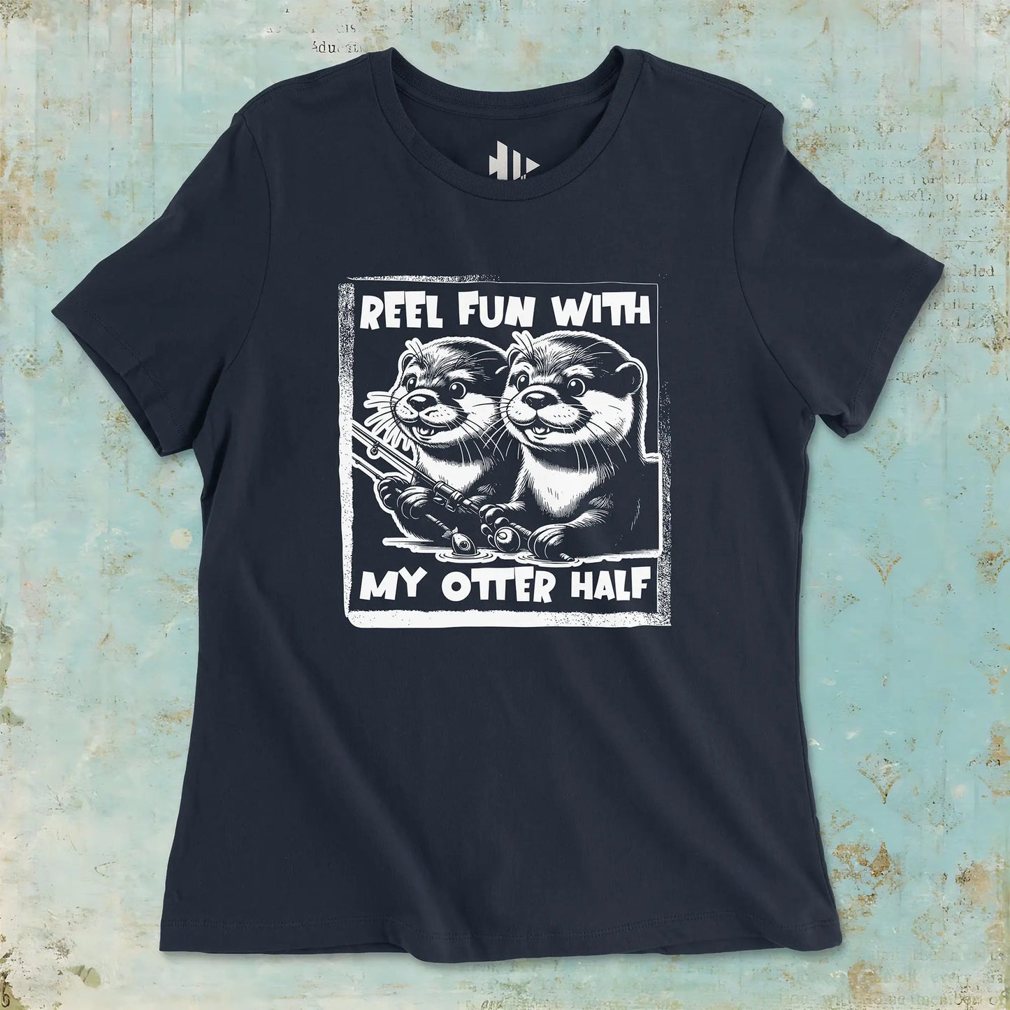 Navy, Reel Fun with My Otter Half  Women Tee – fish-room