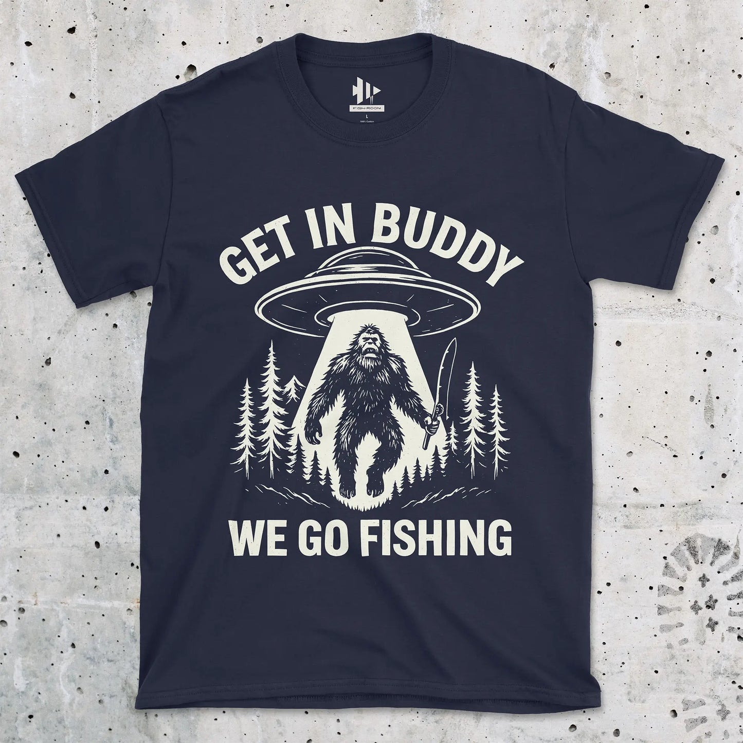 Get In Buddy, We Go Fishing Tee Navy T-Shirt