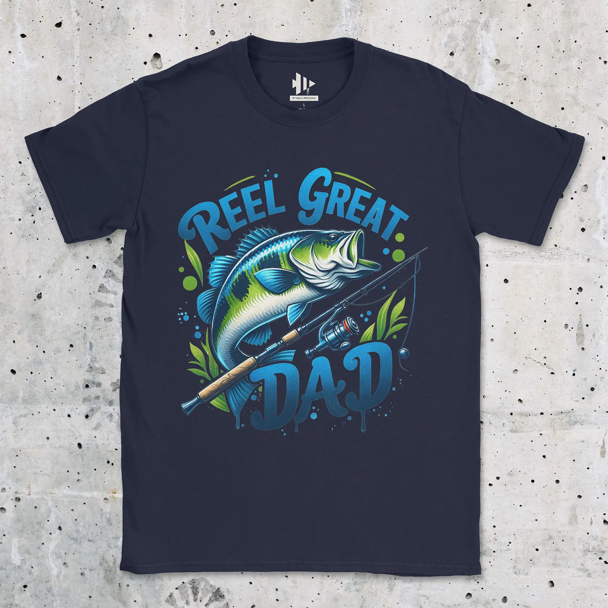 Navy, Reel Great Dad  Tee – fish-room