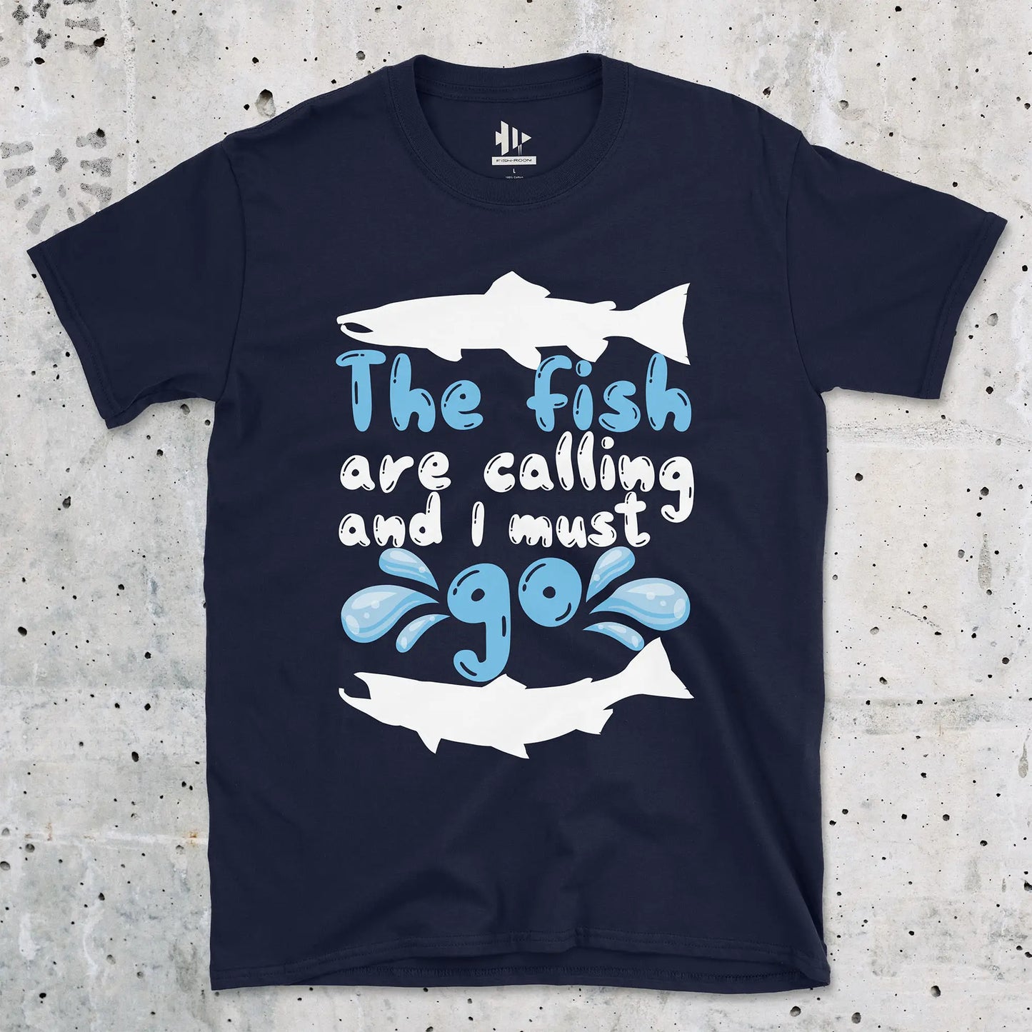 Navy, The Fish are Calling Tee – fish-room