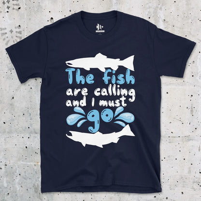 Navy, The Fish are Calling Tee – fish-room