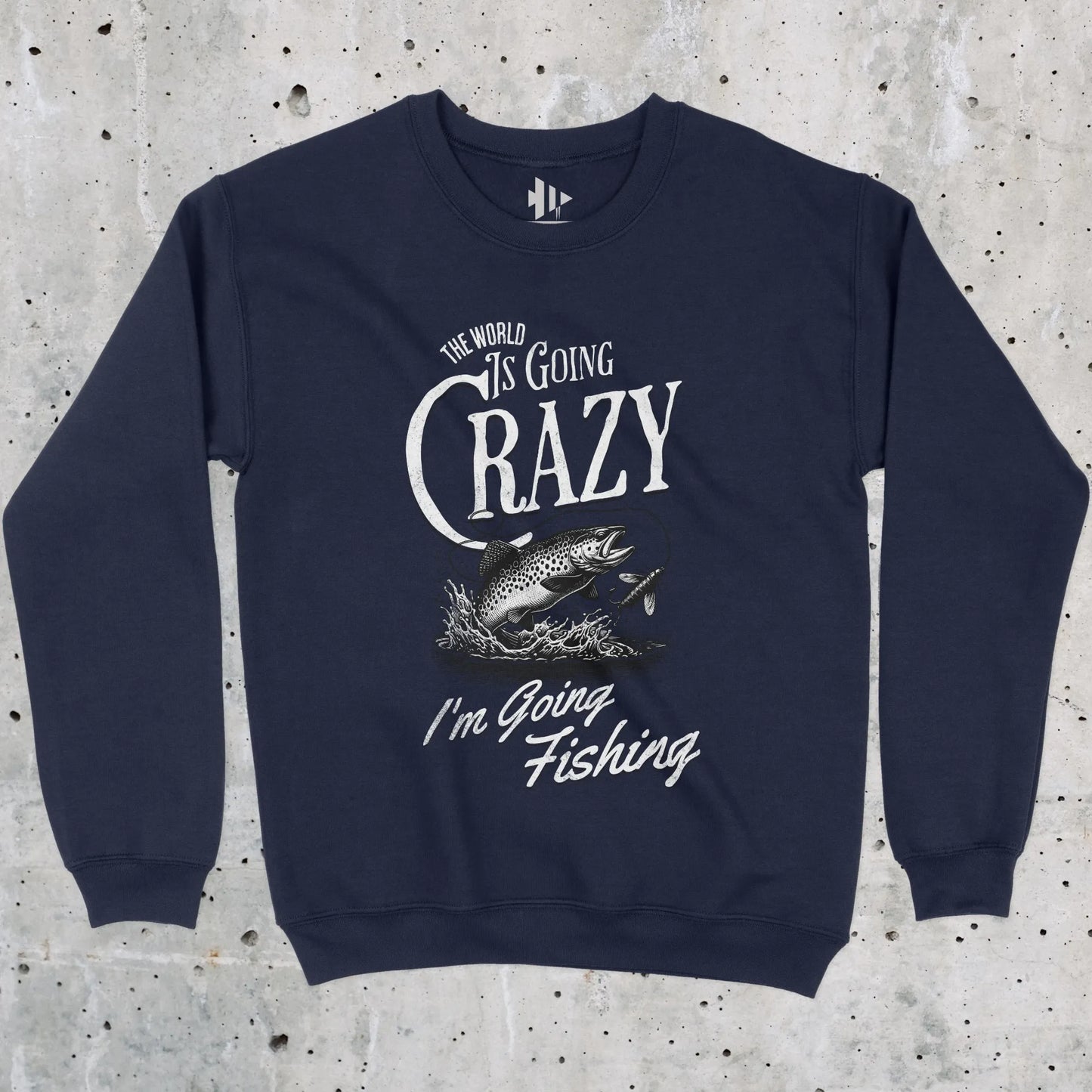 Navy, The World Is Going Crazy Sweatshirt – fish-room