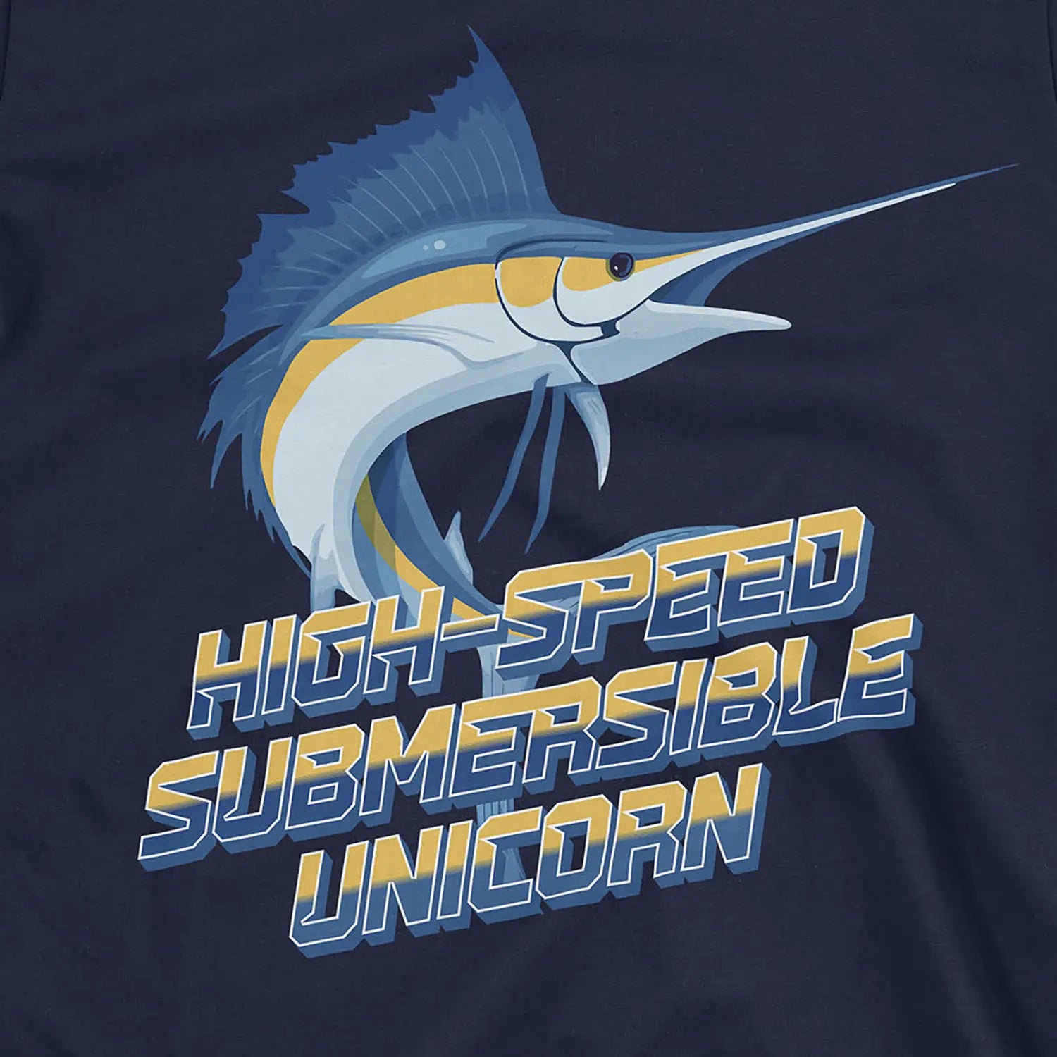 Navy, High-Speed Submersible Unicorn Tee – fish-room