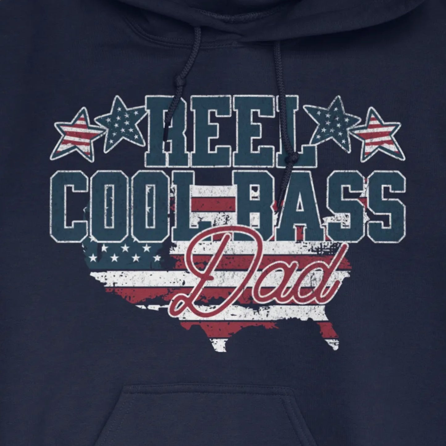 Navy, Reel Cool Bass Dad Hoodie – fish-room