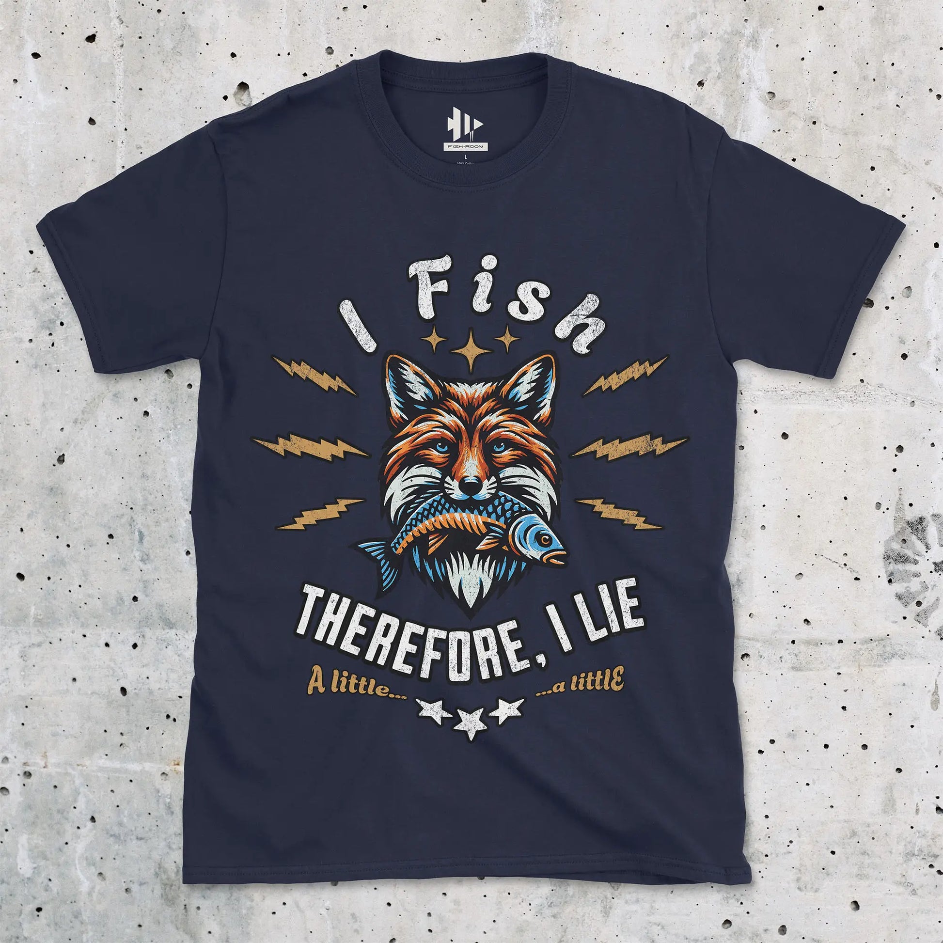 Navy, I Fish, Therefore I Lie... A Little Tee – fish-room