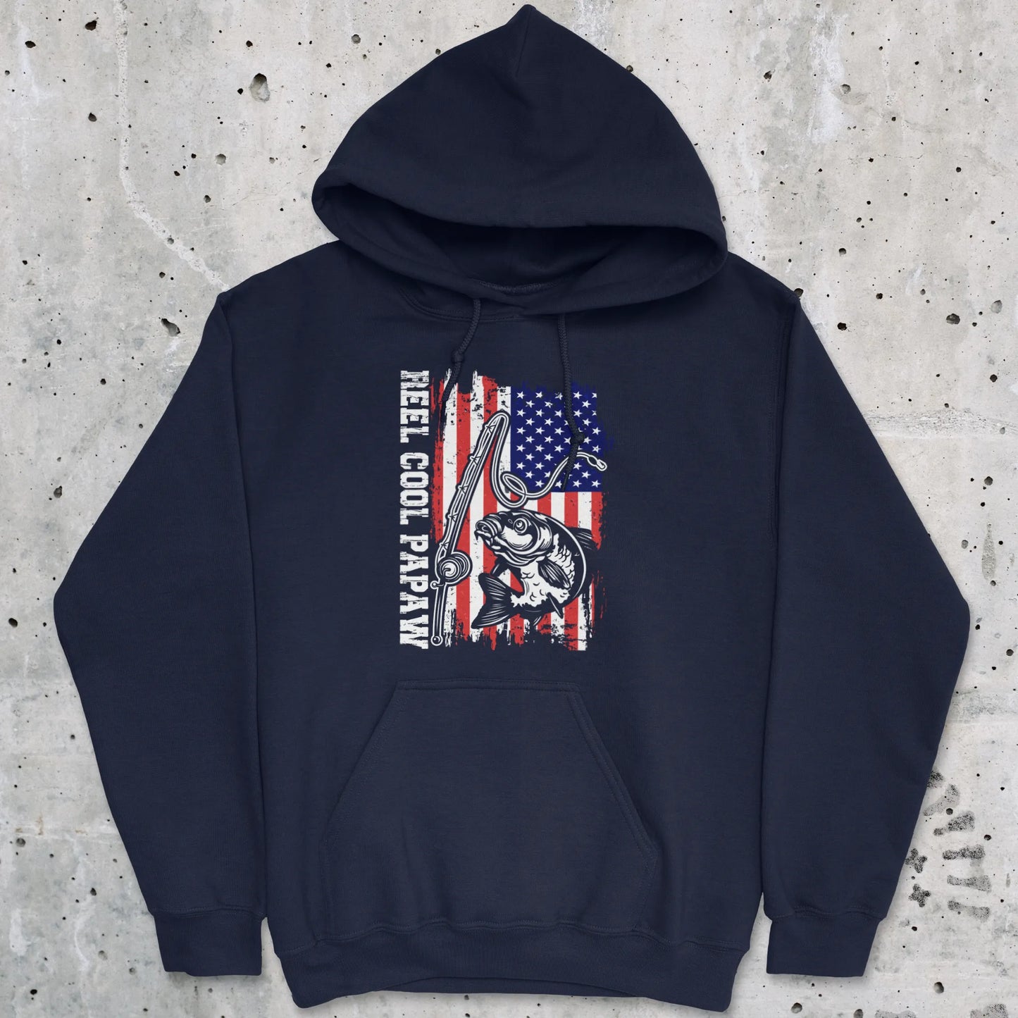 Navy, Reel Cool Papaw Hoodie – fish-room