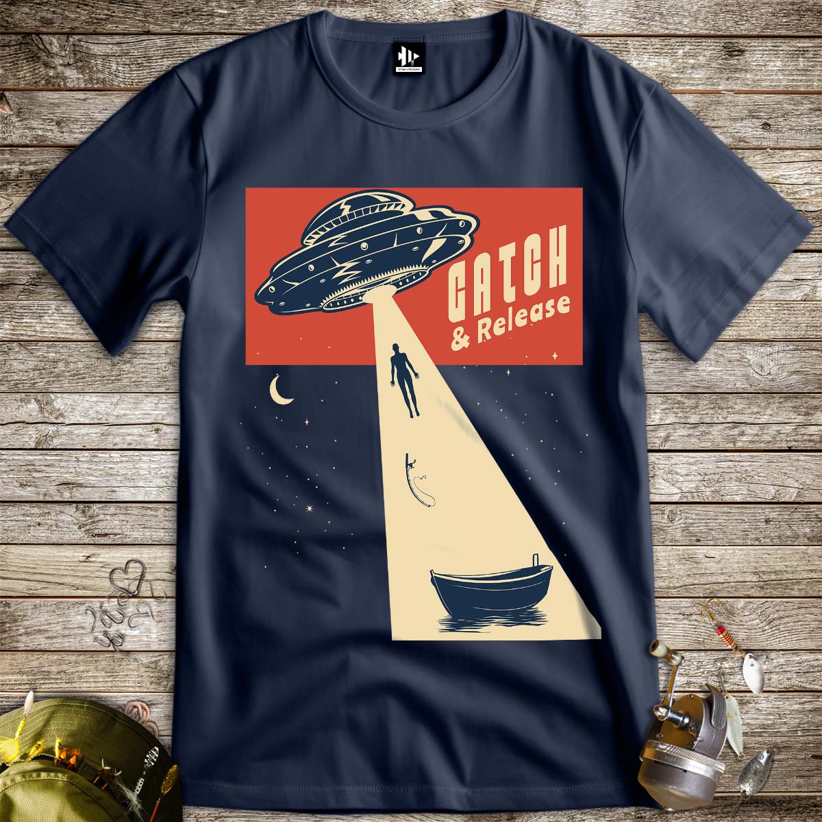 Catch & Release – UFO Edition Tee-funny fishing t shirt-FISH-ROOM LLC