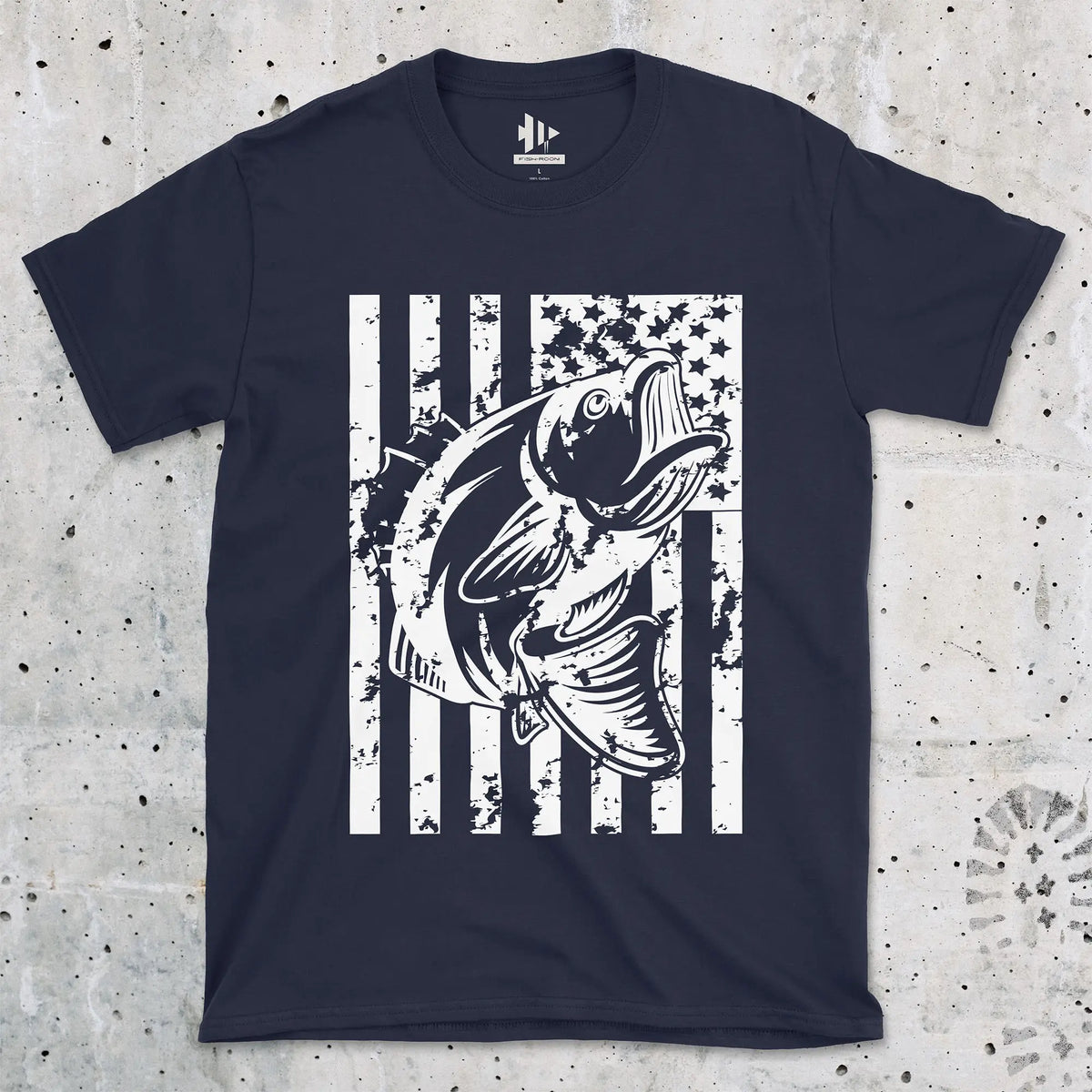 Navy, Bass Fishing USA Tee – fish-room