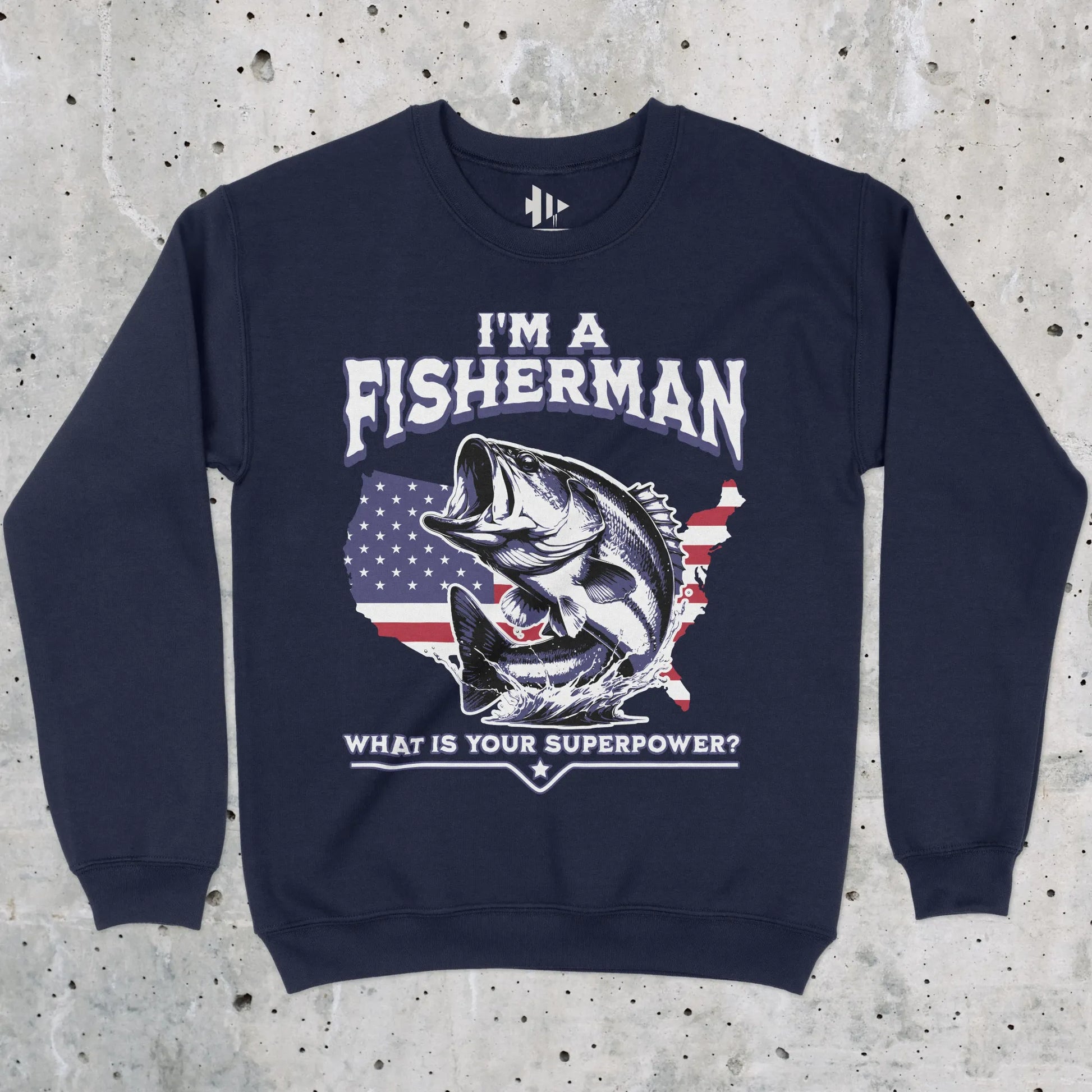 Navy, Fisherman Superpower Sweatshirt – fish-room