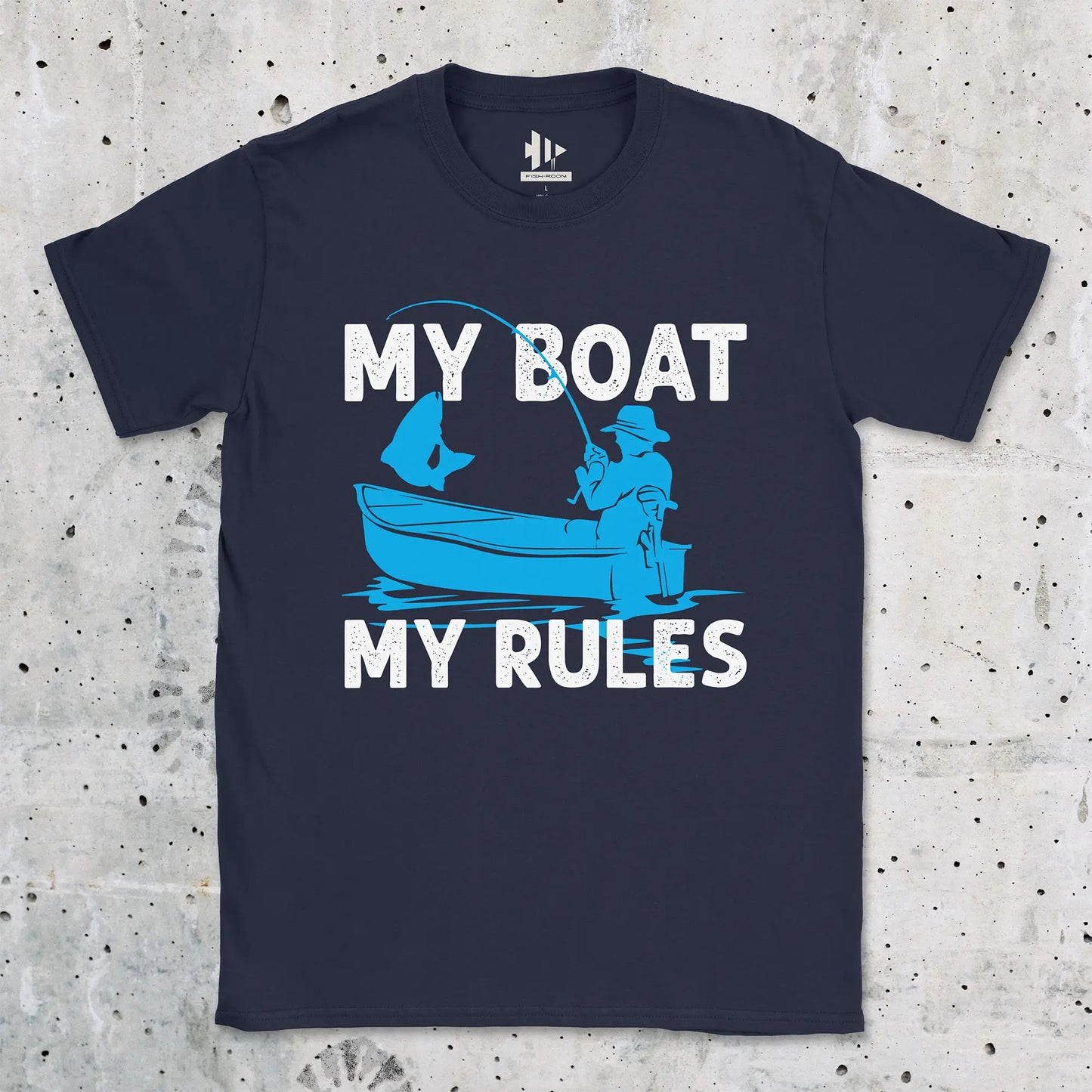 Navy, My Boat My Rules Tee – fish-room