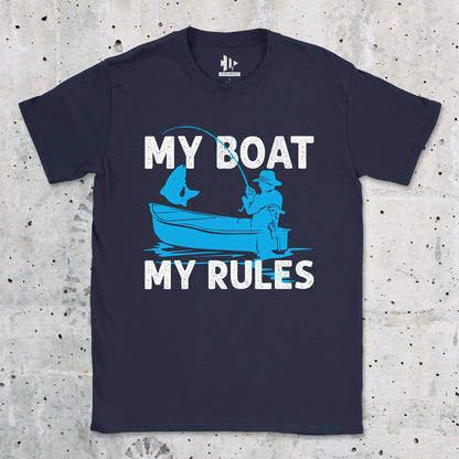 Navy, My Boat My Rules Tee – fish-room