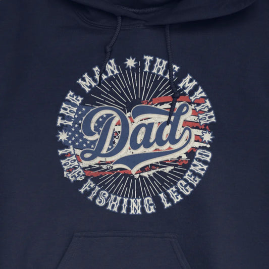 Navy, Legendary Dad Fishing Hoodie – fish-room