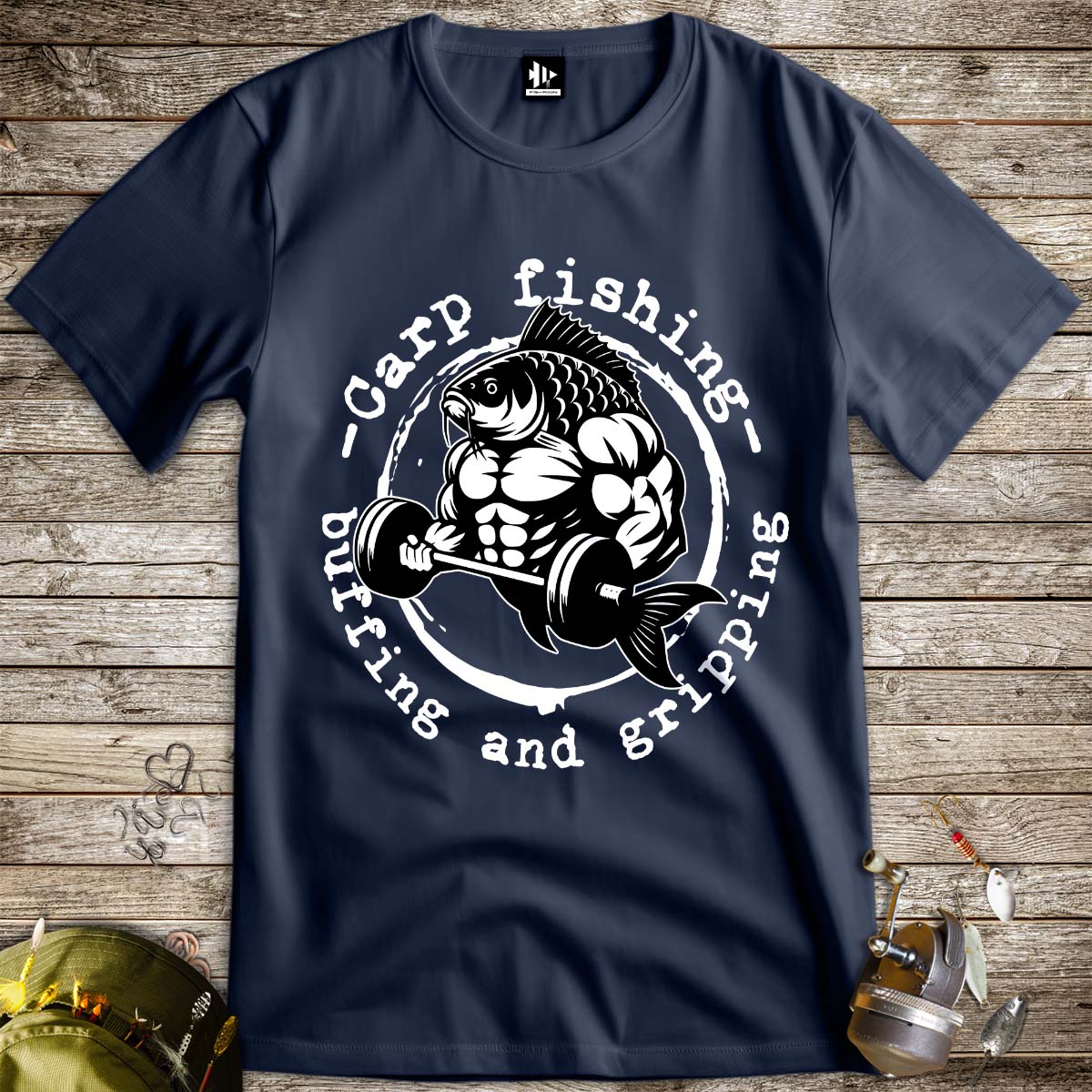 Carp Fishing, Buffing and Gripping Tee-funny fishing t shirt-FISH-ROOM LLC