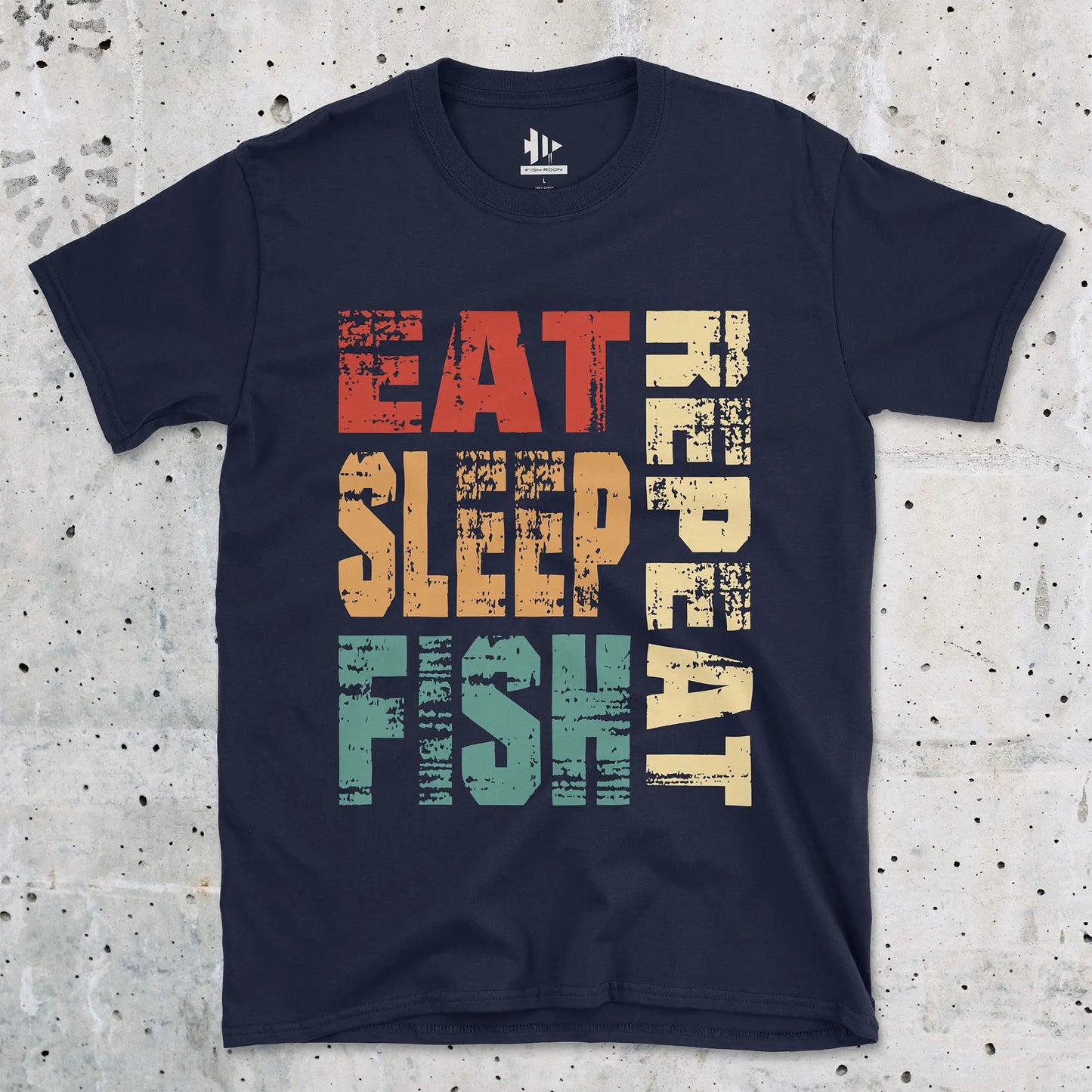 Navy, Eat Sleep Fish Repeat  Tee – fish-room