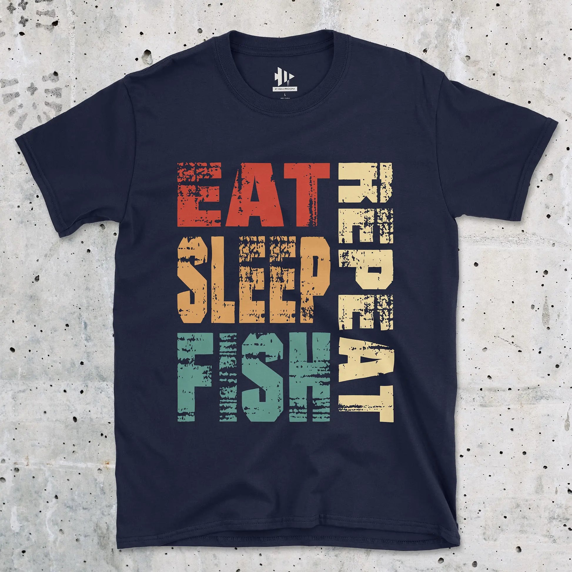 Navy, Eat Sleep Fish Repeat  Tee – fish-room