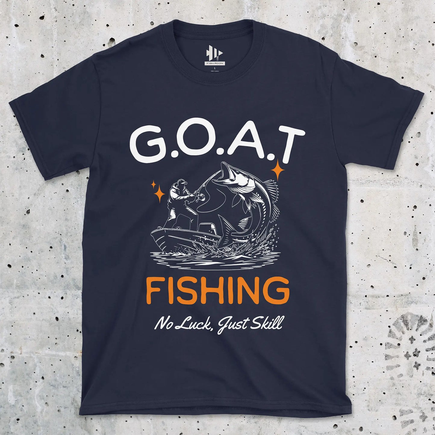 Navy, GOAT Fishing Tee – fish-room