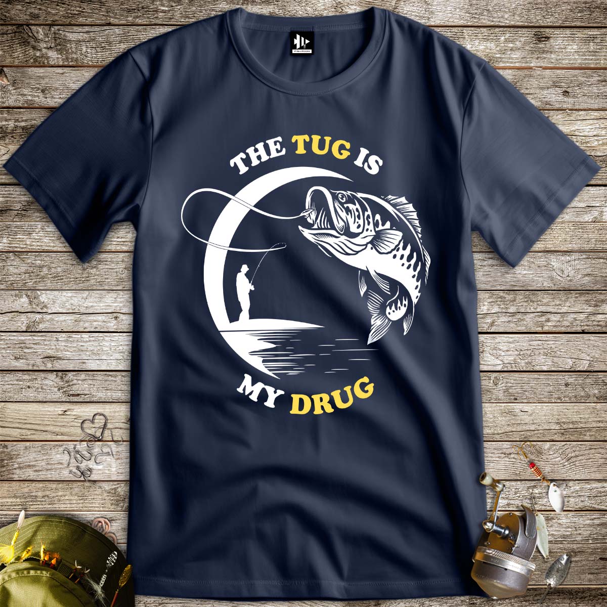 The Tug Is My Drug Tee-funny fishing t shirt-FISH-ROOM LLC