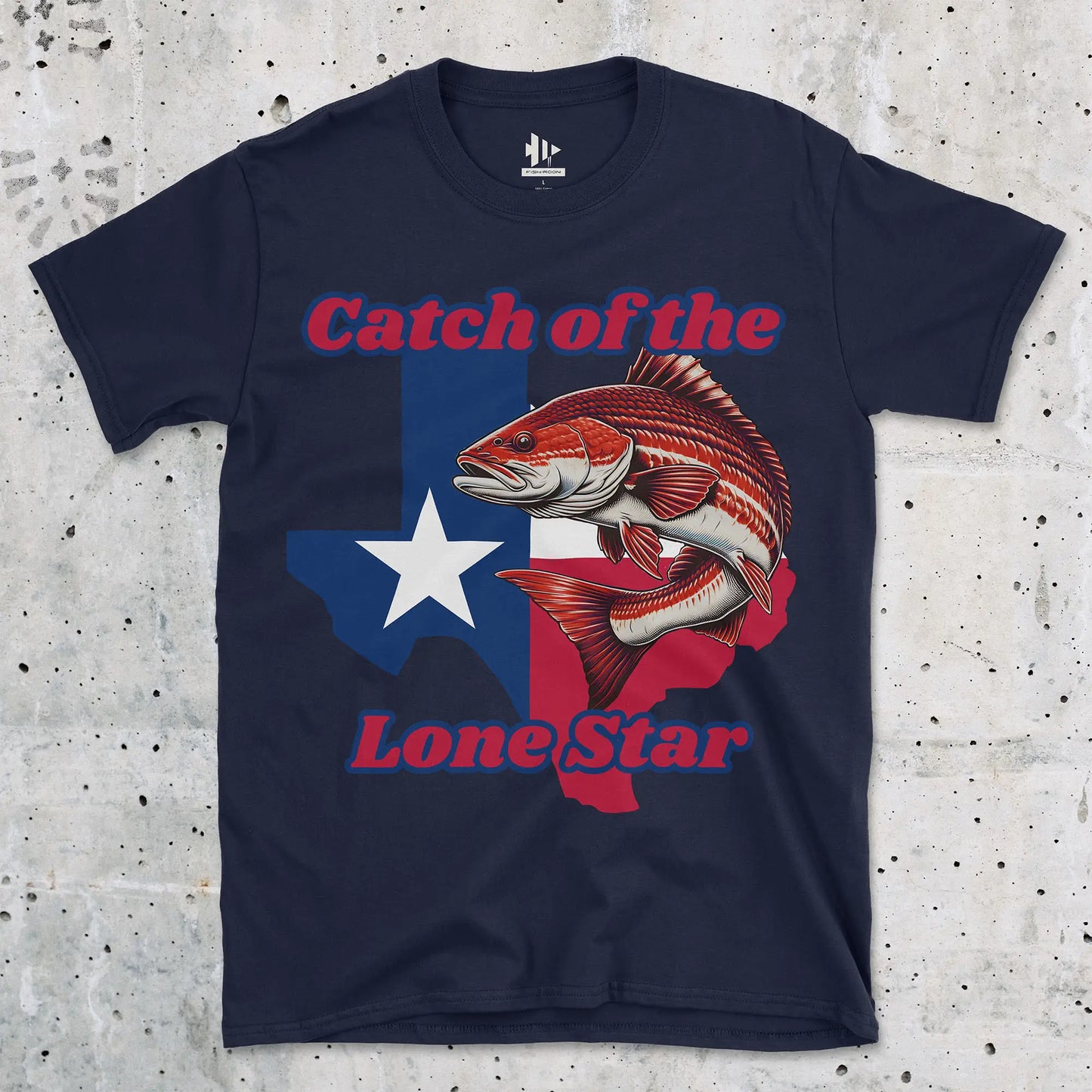 Navy, Catch of the Lone Star Tee – fish-room
