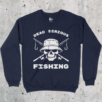 Navy, Dead Serious Fishing Sweatshirt – fish-room