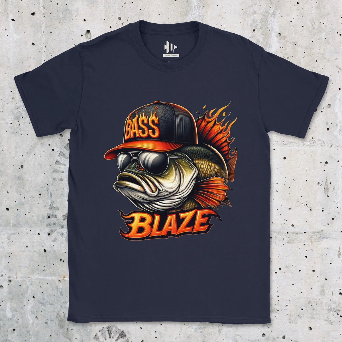 Navy, Bass Blaze Tee – fish-room