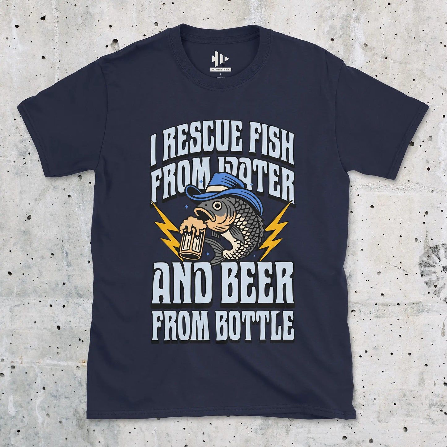Beer & Bass – Classic Combo Tee Navy T-Shirt