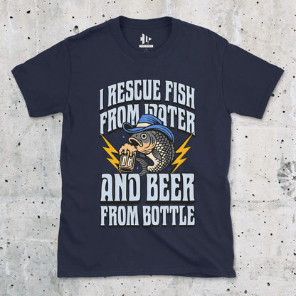 Beer & Bass – Classic Combo Tee Navy T-Shirt